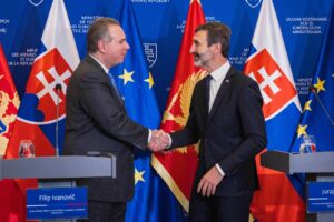 Tlačová konferencia ministra Juraja Blanára a podpredsedu vlády Čiernej Hory Fil...