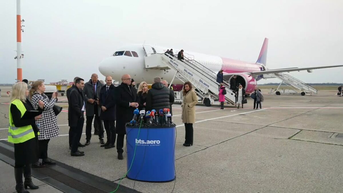 Tlačová konferencia na Bratislavskom letisku