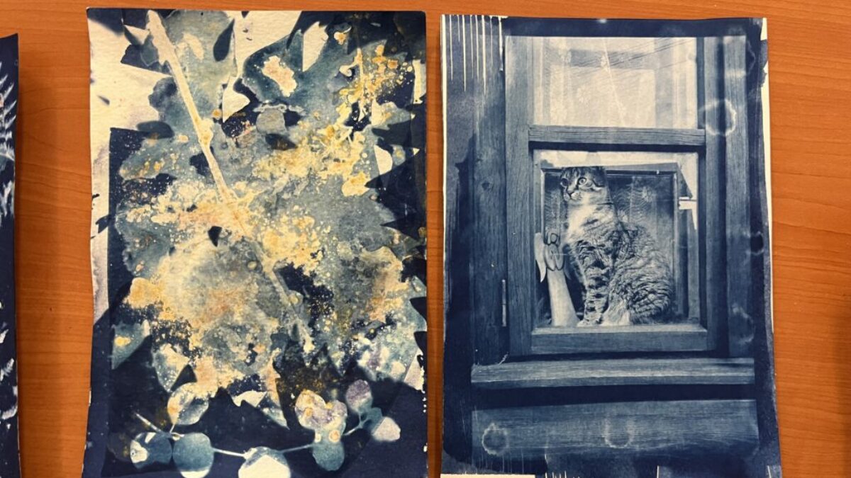 BSK: Mokrá kyanotypia so Šimonom Luptákom: deň plný modrých experimentov a tvorivej slobody