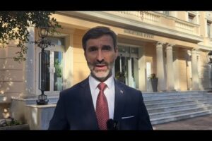 Tlačový brífing ministra Juraja Blanára v rámci pracovnej cesty v Monaku