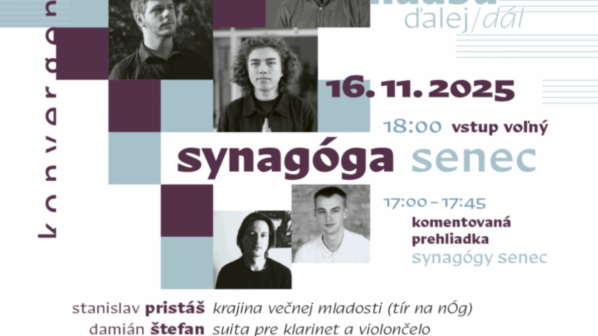 Posúvame hudbu ďalej! Koncert laureátov 4. ročníka skladateľskej súťaže festivalu Konvergencie sa uskutoční v Synagóge Senec BSK: Posúvame hudbu ďalej! Koncert laureátov 4. ročníka skladateľskej súťaže festivalu Konvergencie sa uskutoční v Synagóge Senec