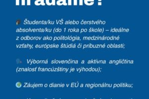 BSK: Získaj cenné skúsenosti v srdci Európskej únie: Staň sa stážistom Zastúpeni...