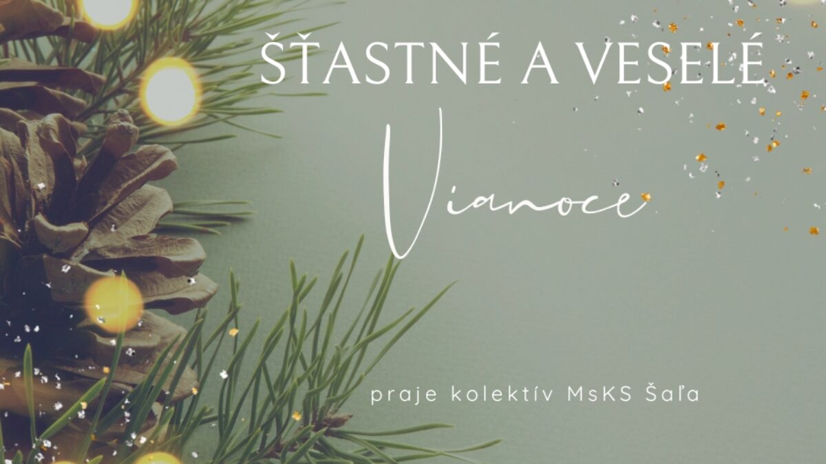 Kultúra Šaľa: Prajeme Vám krásne Vianoce plné pohody, radosti a zaslúženého oddychu.