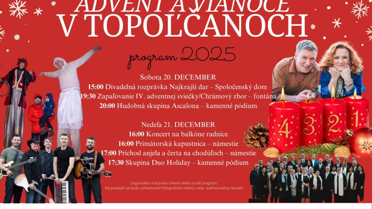 Kultúra Topoľčany: Počas víkendu vás v našom meste čaká opäť, pestrý program