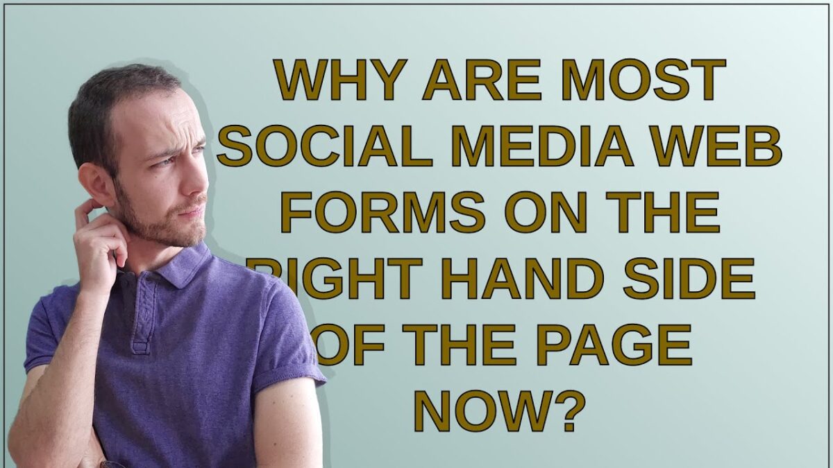 Ux: Why are most social media web forms on the right hand side of the page now?