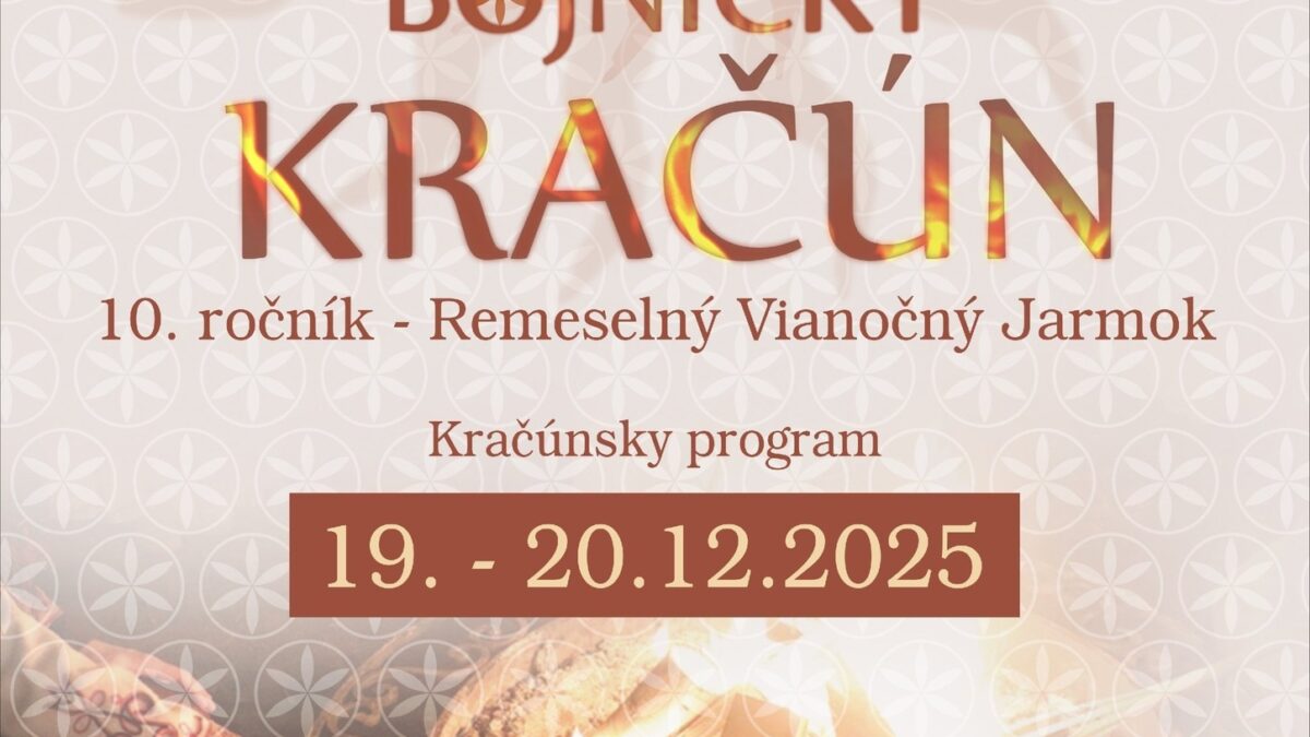 Kultúrne centrum Bojnice: Bojnický KRAČÚN 2025 už ZAJTRA