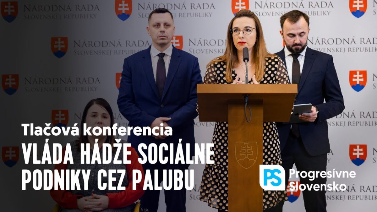 Čestným sociálnym podnikom hrozí zánik | Tlačová konferencia PS, 4. december 2025