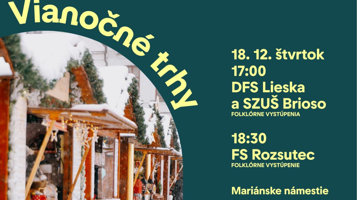 Mesto Žilina: PROGRAM VIANOČNÝCH TRHOV NA DNEŠNÝ DEŇ