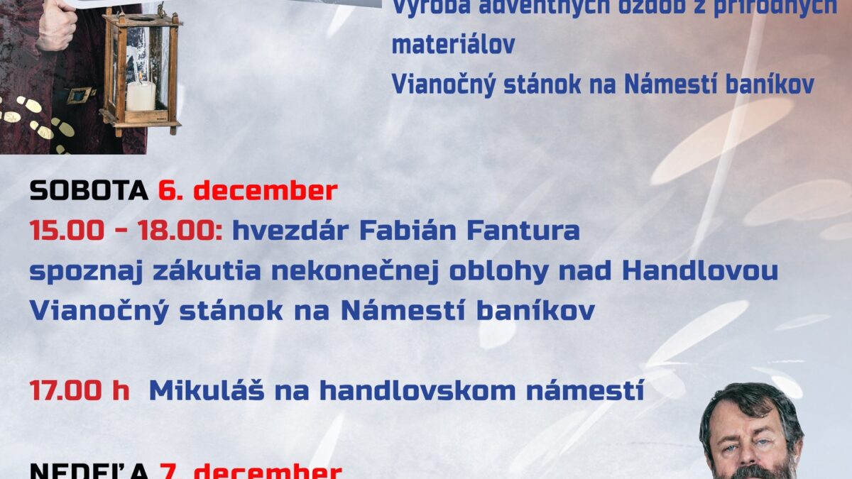 Mesto Handlová: ADVENT V HANDLOVEJ Mesto Handlová: ADVENT V HANDLOVEJ