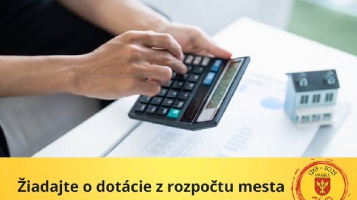 Mesto Vráble: 15 dní – presne toľko vám ostáva času na podanie žiadosti o dotáciu z rozpočtu mesta