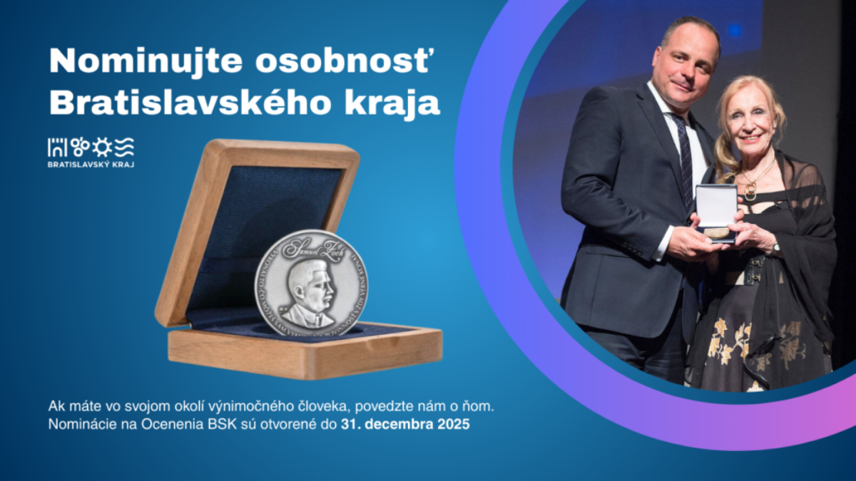 BSK: Nominujte osobnosť Bratislavského kraja. Čas máte do 31. decembra 2025