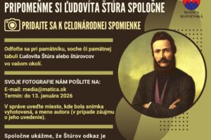 Matica slovenská: Celoslovenská výzva: Pripomeňme si Ľudovíta Štúra spoločne