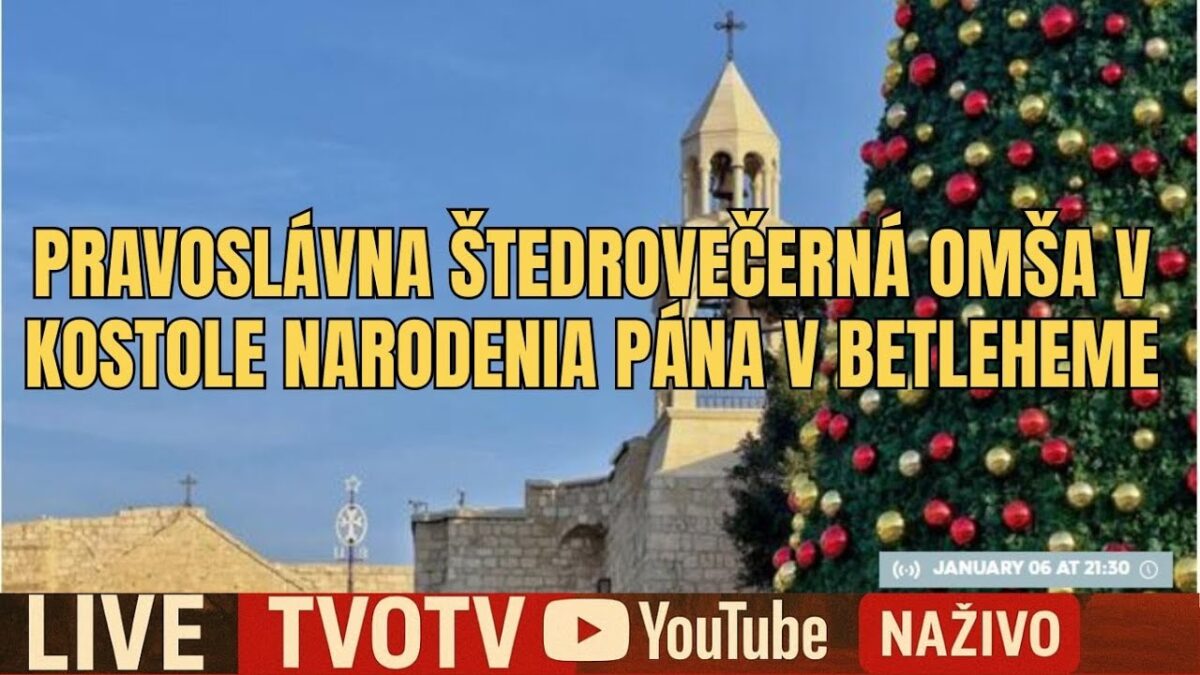 NAŽIVO: Pravoslávna sv. liturgia VELIKOJE POVEČERIJE v kostole Narodenia Pána v Betleheme | TVOTV