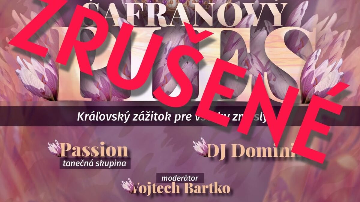 Kultúrne centrum Bojnice: Milí priatelia, z dôvodu nízkeho záujmu sme nútení ŠAFRANOVÝ PLES 2026, žiaľ, ZRUŠIŤ