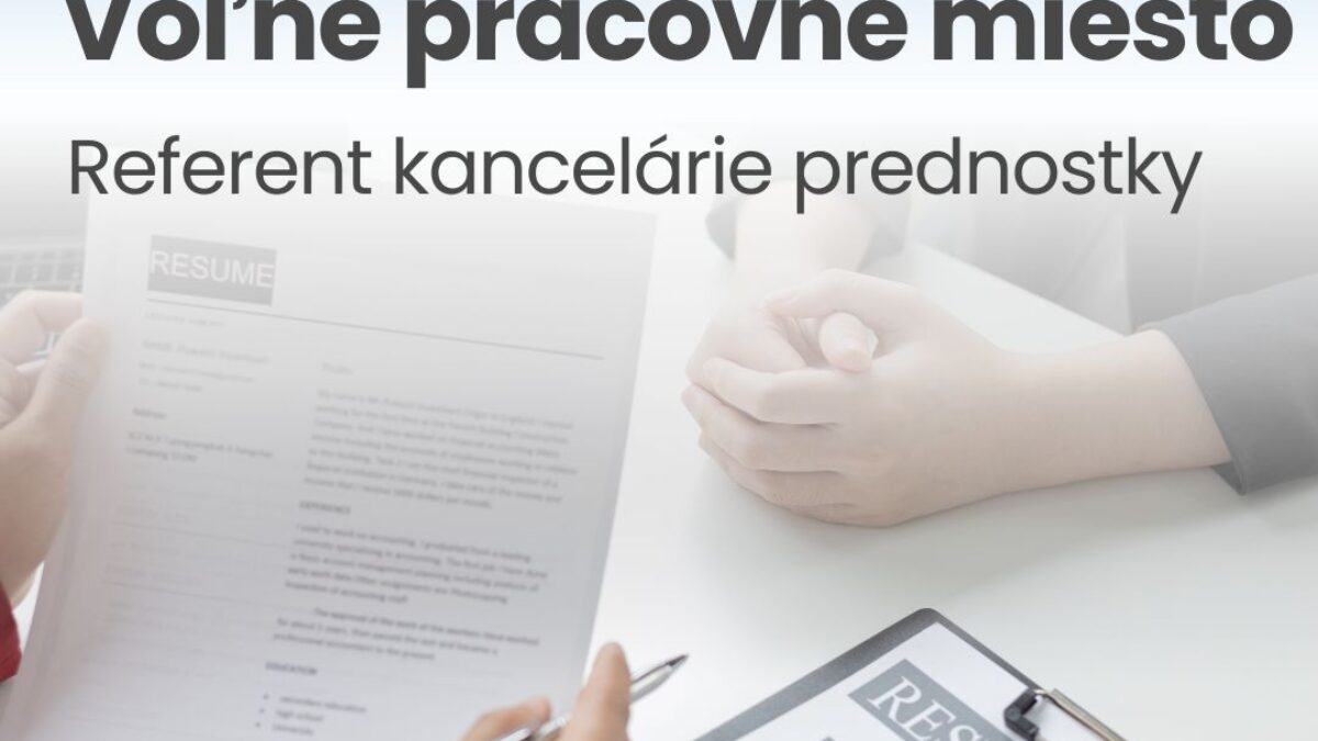 Mesto Topoľčany: VÝBEROVÉ KONANIE