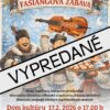 Kultúra Topoľčany: Seniorská fašiangová zábava je vypredaná.