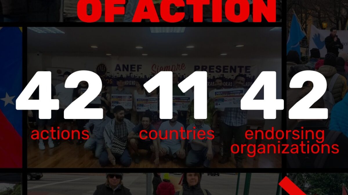 What do you call it when 42 grassroots actions take place in 1 day across 11 countries, demanding an