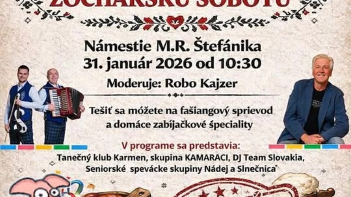 Kultúra Topoľčany: Pozývame vás 31. januára na Fašiangovú žochársku sobotu.