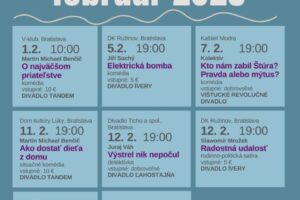 BSK: Program neprofesionálnych divadiel Bratislavského kraja na február 2026