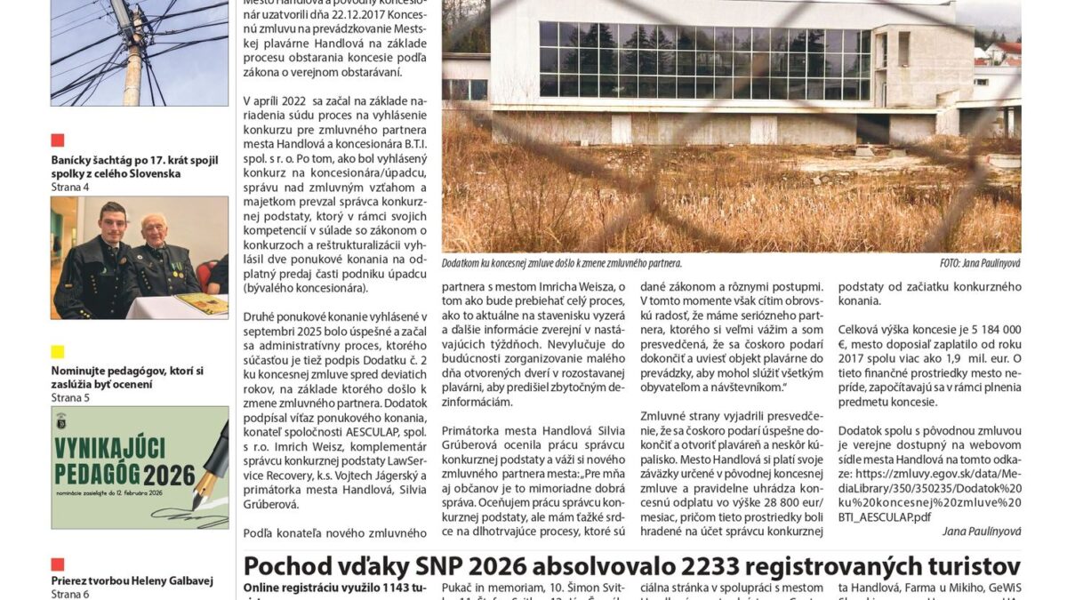 Mesto Handlová: NAJNOVŠIE ČÍSLO HANDLOVSKÉHO HLASU JE DOSTUPNÉ NA ODBERNÝCH MIESTACH A NA WEBOVEJ STÁNKE MESTA