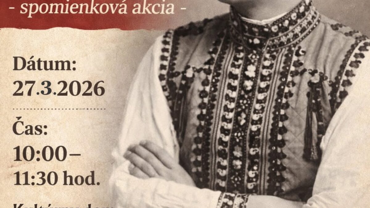 POZÝVAME VÁS NA SPOMIENKOVÚ AKCIU PRI PRÍLEŽITOSTI 1⃣0⃣0⃣. VÝROČIA ÚMRTIA ALBER