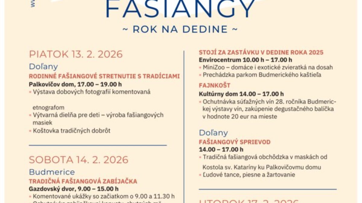 BSK: Zažite tradičné fašiangy