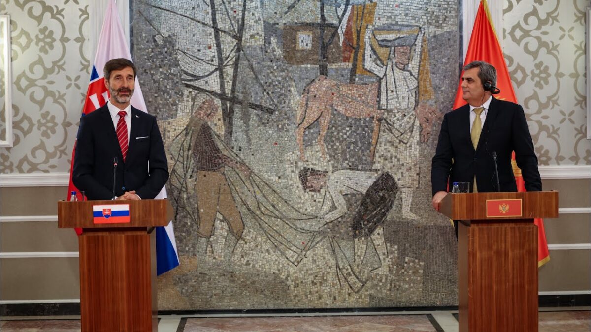 Tlačová konferencia šéfov diplomacií SR a Čiernej Hory