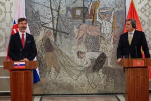 Tlačová konferencia šéfov diplomacií SR a Čiernej Hory