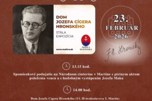 Matica slovenská: Spomienka na Jozefa Cígera Hronského – 130 rokov od narodenia