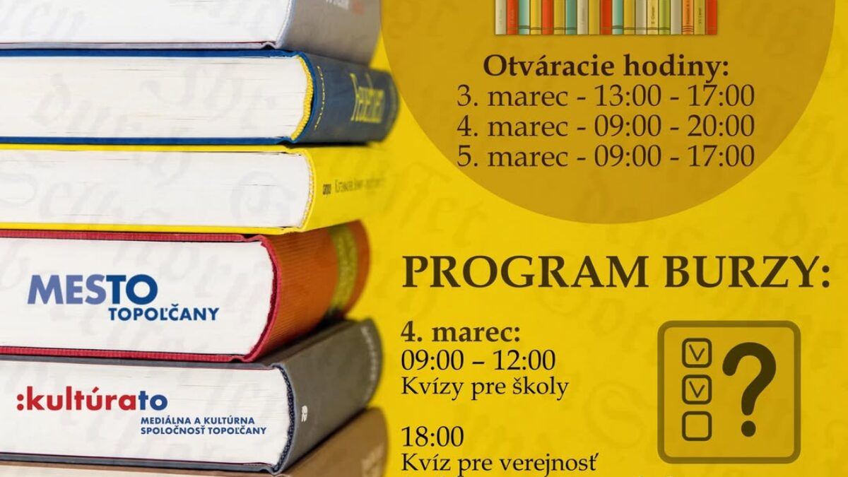 Kultúra Topoľčany: Milovníci kníh, zbystrite pozornosť!