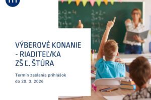 Mesto Modra: VÝBEROVÉ KONANIE – RIADITEĽ/KA ZŠ Ľ. ŠTÚRA