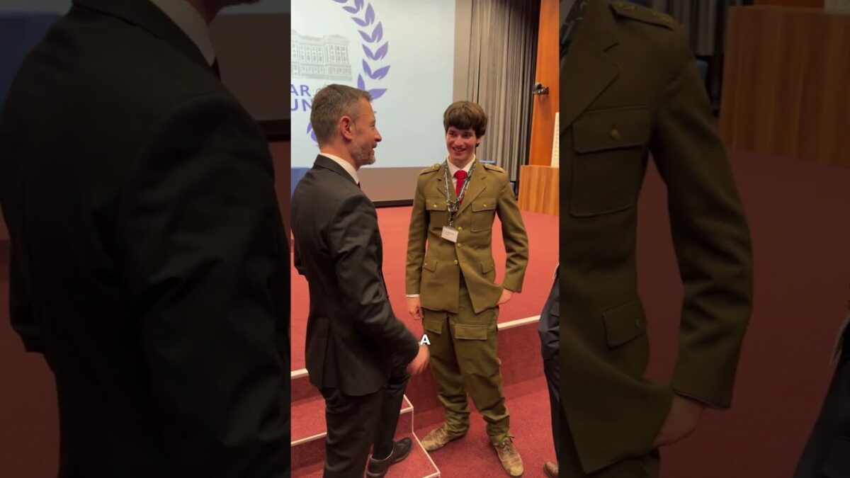 Eduard Heger a jeho prejav na koferencií MARMUN