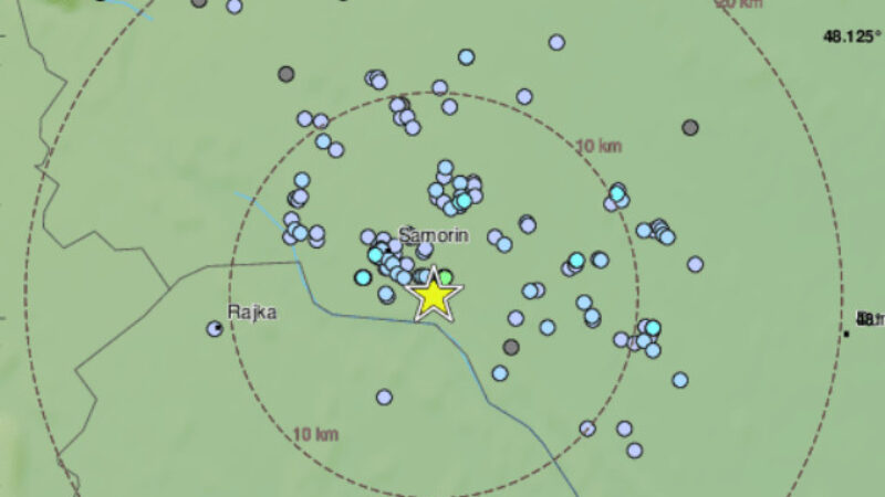 Zemetrasenie opäť zasiahlo Slovensko. Kde boli otrasy cítiť najzreteľnejšie?