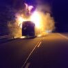 Na Dargovskom kopci horel autobus plný cestujúcich – FOTO