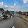 Na rýchlostnej ceste R4 sa prevrátil kamión, úsek musia dočasne uzavrieť – FOTO